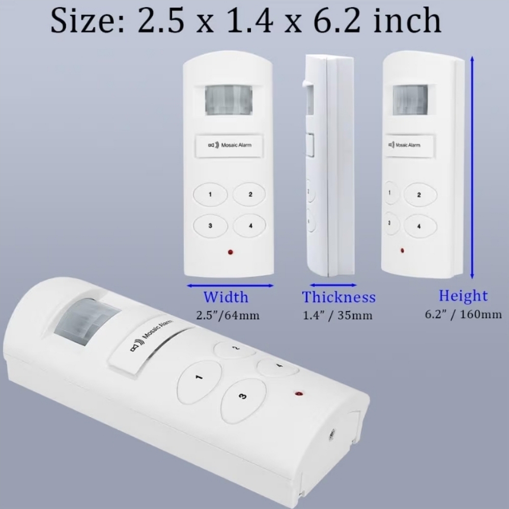 White Motion Sensor Alarm - Picture 6 of 6